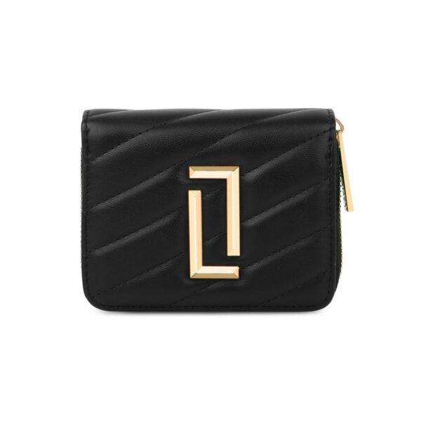 Lavie Luxe Black Small Women's Diagonal Flap Wallet